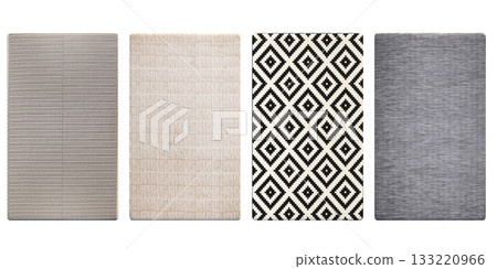 carpet for interior isolated on transparent background, home decor, 3D illustration, cg render 133220966