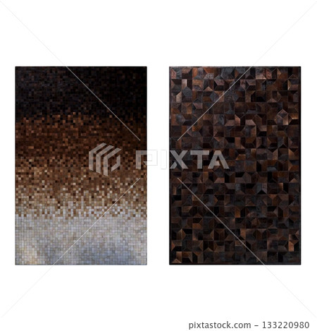 carpet for interior isolated on transparent background, home decor, 3D illustration, cg render 133220980