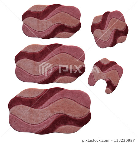 carpet for interior isolated on transparent background, home decor, 3D illustration, cg render carpet for interior isolated on transparent background, home decor, 3D illustration, cg render 133220987