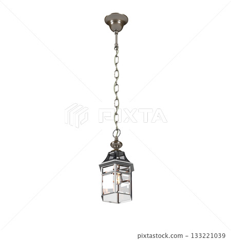 chandelier on the ceiling isolated on transparent background, hanging lamp, pendant light, 3D illustration, cg render chandelier on the ceiling isolated on transparent background, hanging lamp, pendant light, 3D illustration, cg render 133221039