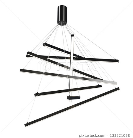 chandelier on the ceiling isolated on transparent background, hanging lamp, pendant light, 3D illustration, cg render chandelier on the ceiling isolated on transparent background, hanging lamp, pendant light, 3D illustration, cg render 133221058