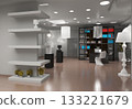 commercial premises, shop, interior visualization, 3D illustration commercial premises, shop, interior visualization, 3D illustration 133221679