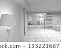 commercial premises, shop, interior visualization, 3D illustration commercial premises, shop, interior visualization, 3D illustration 133221687