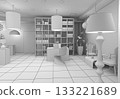 commercial premises, shop, interior visualization, 3D illustration commercial premises, shop, interior visualization, 3D illustration 133221689