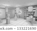 commercial premises, shop, interior visualization, 3D illustration commercial premises, shop, interior visualization, 3D illustration 133221690