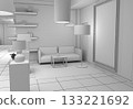 commercial premises, shop, interior visualization, 3D illustration commercial premises, shop, interior visualization, 3D illustration 133221692