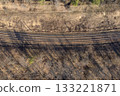 railway rails, view from above railway rails, view from above 133221871