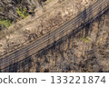 railway rails, view from above railway rails, view from above 133221874