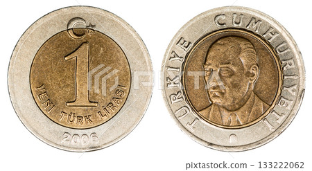 coin isolated on white background 133222062