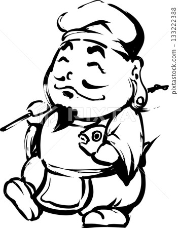 惠比壽水墨畫 惠比壽水墨畫 133222388