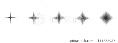 Stars grain noise gradient shapes. Retro y2k stippling twinkle forms transition set. Black shade blinks icons isolated. Vector spray paint bling shapes illustration Stars grain noise gradient shapes. Retro y2k stippling twinkle forms transition set. Black shade blinks icons isolated. Vector spray paint bling shapes illustration 133222987