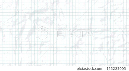 Notebook crumpled grid paper. Math page blank background. School paper sheet. Vector binder checkerboard folded pattern. Craft diary memo textured cover. Educational kid bg for note pad Notebook crumpled grid paper. Math page blank background. School paper sheet. Vector binder checkerboard folded pattern. Craft diary memo textured cover. Educational kid bg for note pad 133223003