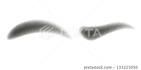 Dotwork abstract wavy spot shapes set. Squiggles black grain textured. Abstract stipple sand effect shapes. Whimsical underlines gradient dots figures. Vector noise illustration Dotwork abstract wavy spot shapes set. Squiggles black grain textured. Abstract stipple sand effect shapes. Whimsical underlines gradient dots figures. Vector noise illustration 133223050