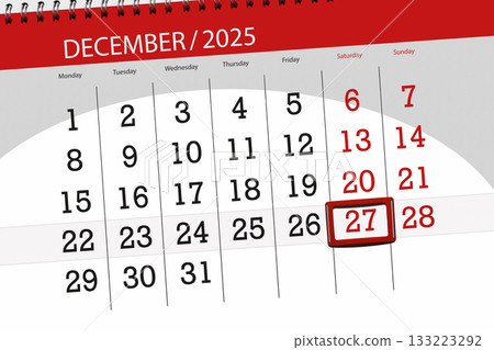 Calendar 2025, deadline, day, month, page, organizer, date, December, saturday, number 27 Calendar 2025, deadline, day, month, page, organizer, date, December, saturday, number 27 133223292