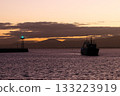 Cape Town East Pier Lighthouse With Boat At Dawn 133223919