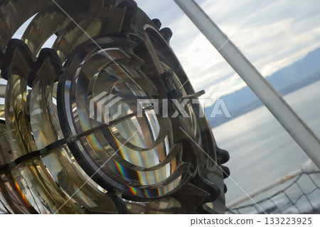 Lighthouse Halogen Light Fresnel Lens Abstract Close-up Lighthouse Halogen Light Fresnel Lens Abstract Close-up 133223925
