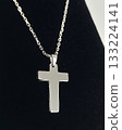 Silver cross pendant with a chain 133224141