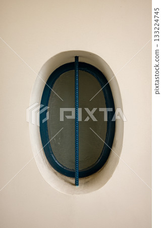 Reims, Marne, Grand-Est, France, August, 28th, 2025, Champagne Area, Minimalist oval window 133224745