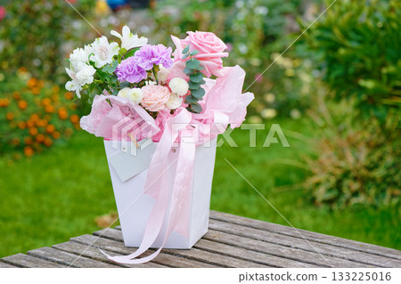 Bunch of flowers in a vase 133225016
