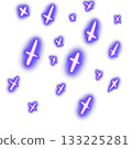 Simple Hand drawn Neon Stars Design Element Png 133225281