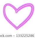 Simple Heart Sign Neon. Png 133225286