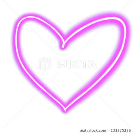 Simple Heart Sign Neon. Png 133225286