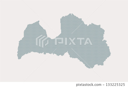 Vector map of Latvia from points, dotted template Vector map of Latvia from points, dotted template 133225325