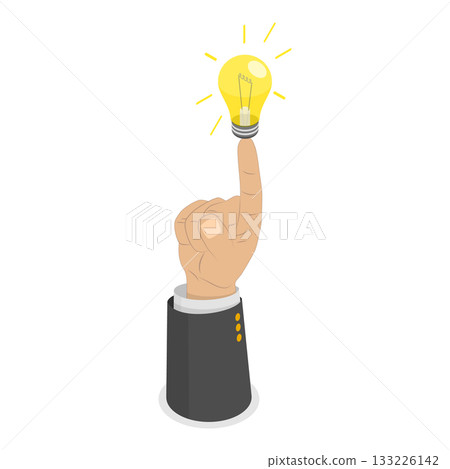 3D Isometric Flat Vector Illustration of Creative Idea, Brainstorming or Decision Making. Item 2 3D Isometric Flat Vector Illustration of Creative Idea, Brainstorming or Decision Making. Item 2 133226142