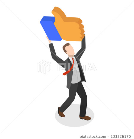 3D Isometric Flat Vector Illustration of Customer Feedback , Positive Online Feedback Enhances Employee Satisfaction And Social Media Engagement. Item 5 3D Isometric Flat Vector Illustration of Customer Feedback , Positive Online Feedback Enhances Employee Satisfaction And Social Media Engagement. Item 5 133226170