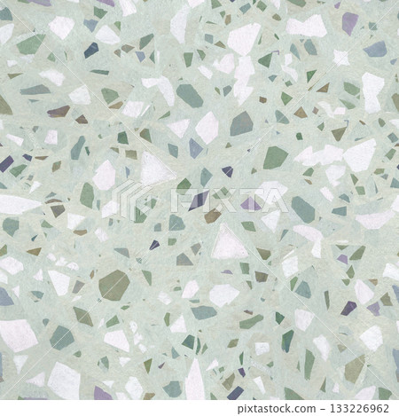 A seamless pattern texture of the stone in section, painted with gouache, for tiles and interior design 133226962
