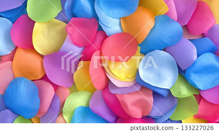 Colorful Petals Create a Vibrant and Cheerful Display Suitable for Various Occasions 133227026