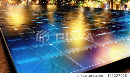 Reflection of Sunlight on Solar Panels Showcases Clean Energy Technology Reflection of Sunlight on Solar Panels Showcases Clean Energy Technology 133227038