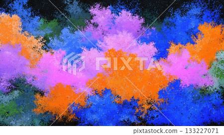 Exploration of Vibrant Colors in Abstract Artistic Representation During a Creative Session 133227071