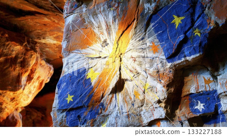 Primitive Drawings of Stars on Cave Walls Showcasing Ancient Art in a Secluded Location Primitive Drawings of Stars on Cave Walls Showcasing Ancient Art in a Secluded Location 133227188
