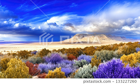 Vibrant Landscapes of National Parks Showcasing Colorful Vegetation and Dramatic Skies Vibrant Landscapes of National Parks Showcasing Colorful Vegetation and Dramatic Skies 133227260