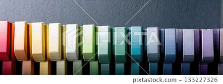 Colorful Workplace Personality Test Tools Arranged Neatly on a Table in an Office Setting Colorful Workplace Personality Test Tools Arranged Neatly on a Table in an Office Setting 133227326