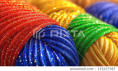 Colorful Yarn in Saturated Hues for Yule Winter Solstice Crafts and Decorations Colorful Yarn in Saturated Hues for Yule Winter Solstice Crafts and Decorations 133227387