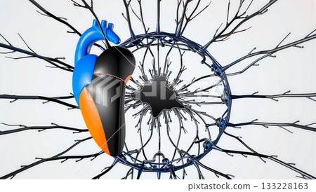 Futuristic Heart and Network Design 133228163