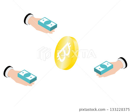 Bitcoin and Fiat Money Exchange Transaction or high demand in bitcoin 133228375