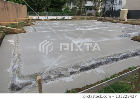 Construction site waste concrete 133228427