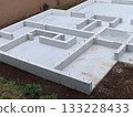 Construction site foundation work 133228433