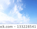 A refreshing background material of the autumn sky with blue sky and thin clouds 133228541