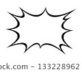 American comic book style explosion speech bubble frame 133228962
