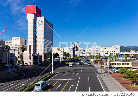 高知站南出口，電車與道路交叉口，高知市前町，高知縣 133229146