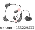 Cute rolling panda 133229833