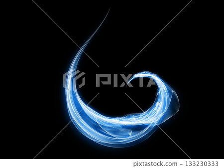 Abstract background of swirling blue glowing smoke 133230333