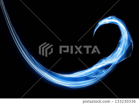 漩渦藍色發光煙霧的抽象背景 133230336