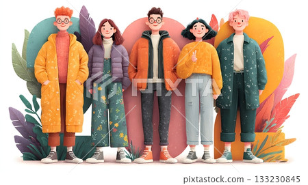 vector coworkers holding big 2025 numbers office party flat vector coworkers holding big 2025 numbers office party flat 133230845