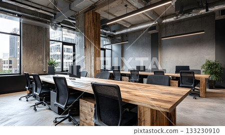 Bright coworking space clean minimalist design Bright coworking space clean minimalist design 133230910