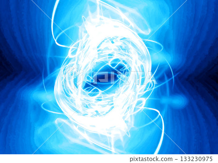 Glowing abstract blue smoke swirl Glowing abstract blue smoke swirl 133230975
